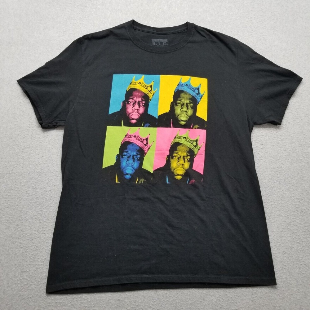 Notorious BIG Shirt Mens XL Black Short Sleeve‎ Crew Neck Cotton